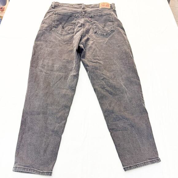 Levi's High Waisted Mom Jean Charcoal Black Denim Zip Fly Size 32 x 27 - Picture 3 of 9